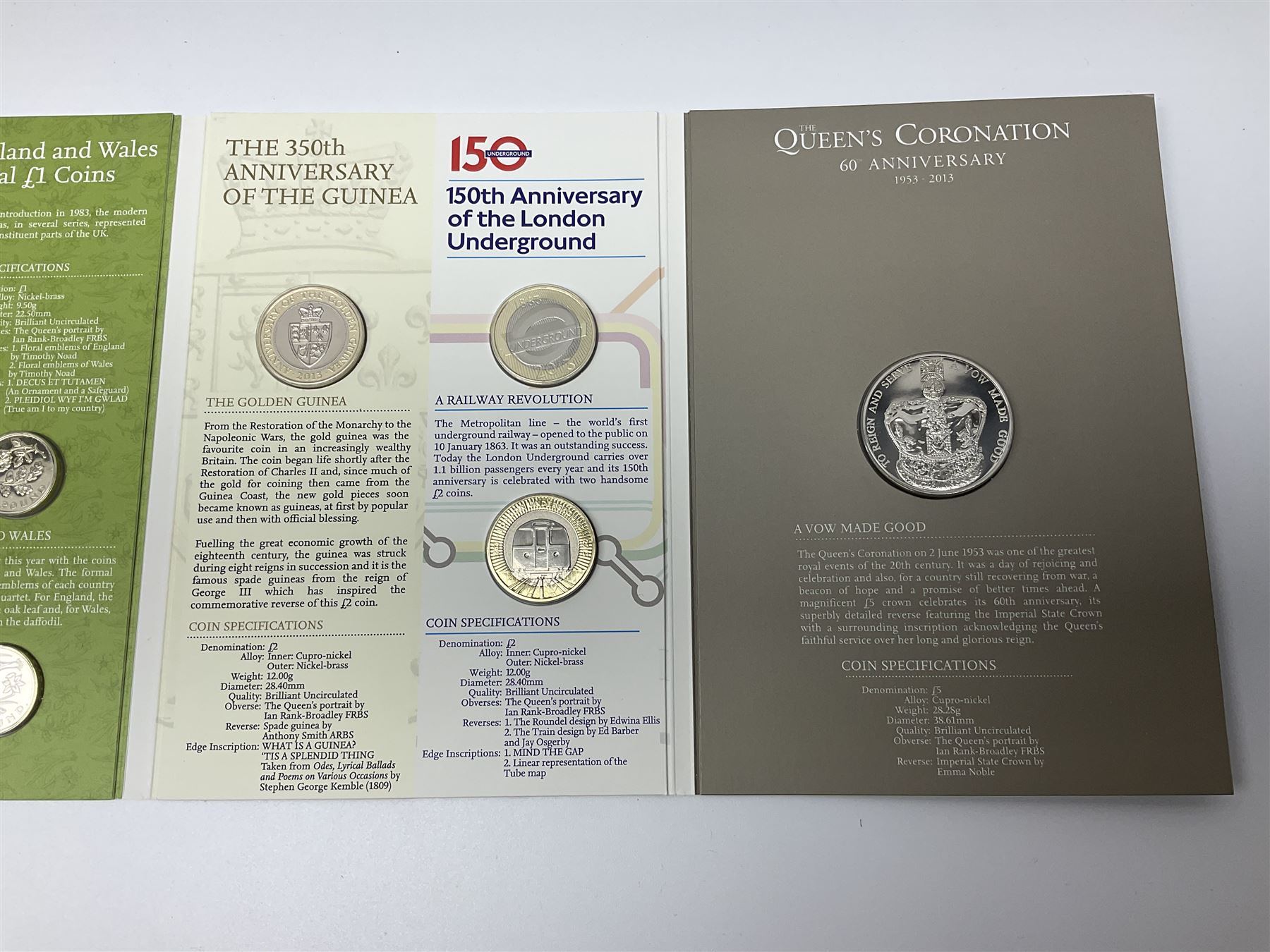 The Royal Mint United Kingdom 2013 annual coin set, in card folder 
