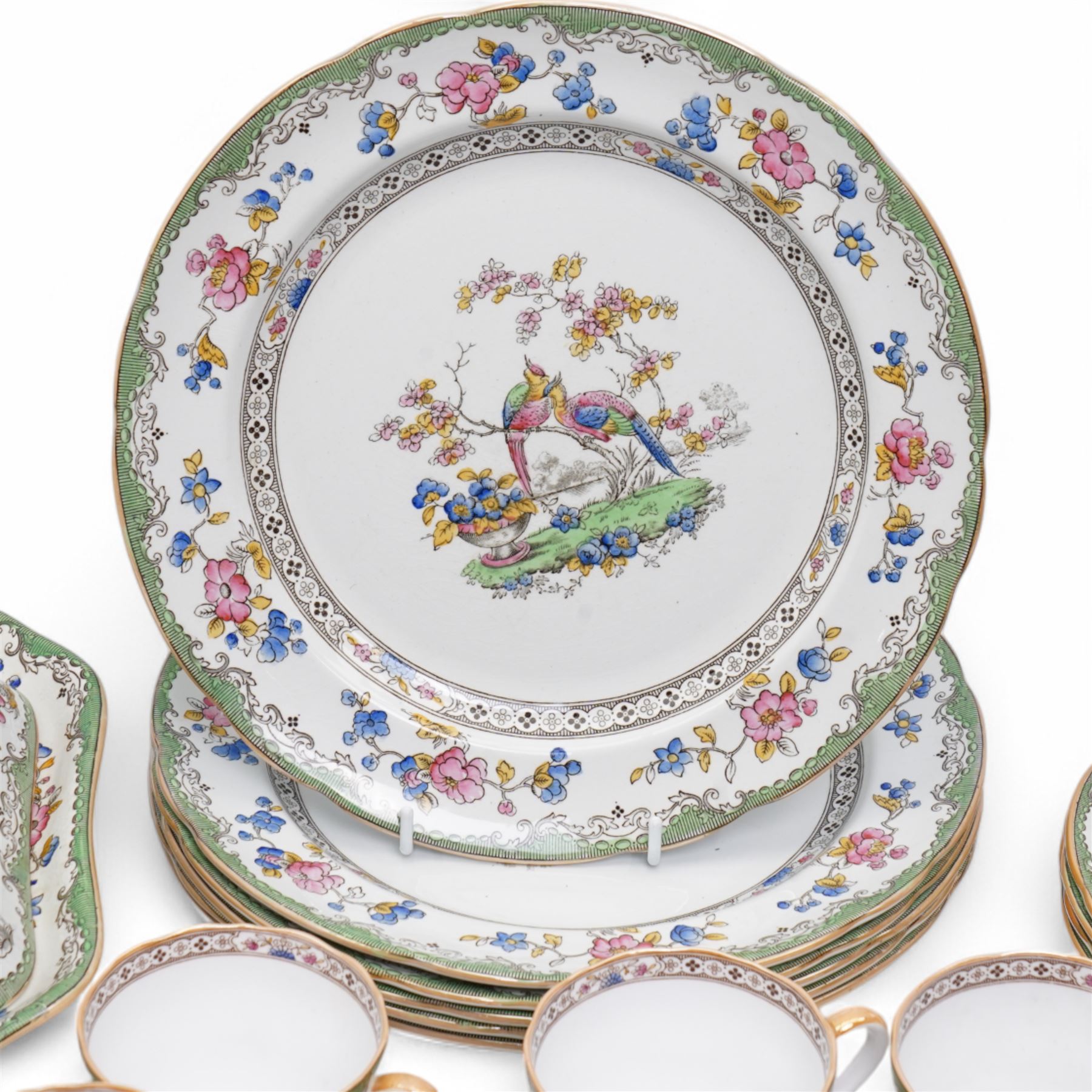 Copeland Spode 'Eden' tea, coffee and dinner ware including plates in various sizes, soup and dessert bowls, tea and coffee cups and saucers, vegetable dish and cover etc 63 pieces