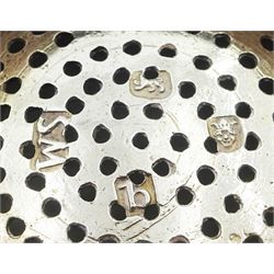 Silver wine funnel, probably George III, of plain typical form with shaped tang, hallmarks worn and indistinct possibly William Sumner, London, L11.5cm, approximate weight 1.52 ozt (47.5 grams)