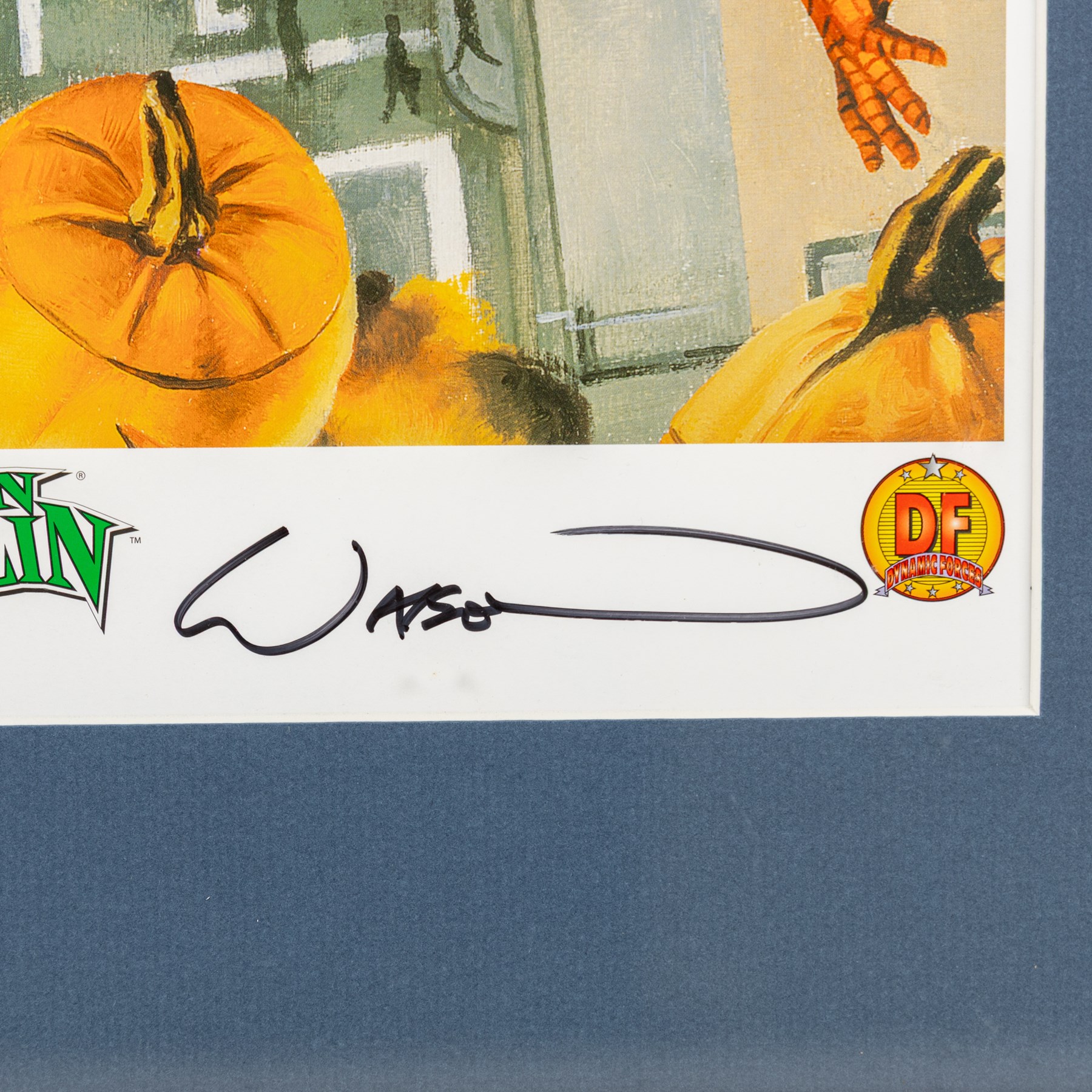 Three limited edition Dynamic Forces Marvel prints, comprising Spider-Man Reflection of Evil no. 141/1962, Spider-Man vs. Green Goblin signed by artist John Watson and The Hulk Bursting Out signed by artist Matt Busch limited no. 428/1000 with certificate of authenticity, largest H57cm, W38cm