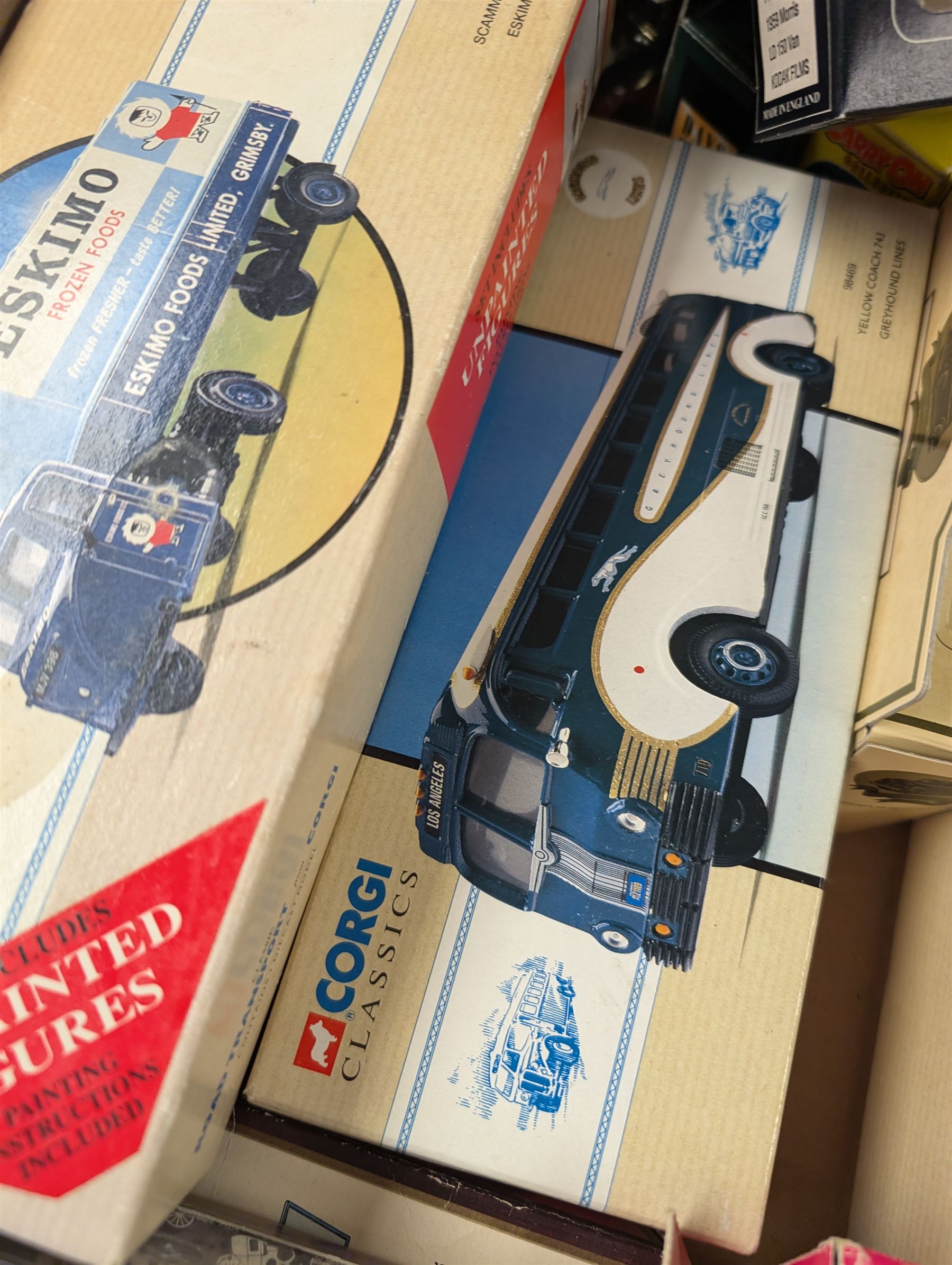 Collection of diecast model vehicles, including Corgi, Vanguards, Solido and LLedo examples