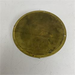 Sestrel brass cased bulkhead clock, D19cm