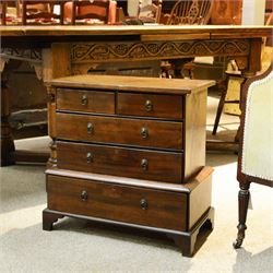 20th century Royal Worcester twin handled pedestal vase, the panels decorated with wisteria and signed Cole, with puce printed mark beneath, H27cm
