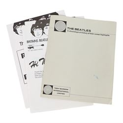 Beatles Fan Club ephemera, comprising The Official Beatles Fan Club welcome letter and letter regarding the bands separation, Britains Beatles Appreciation Society welcome letters, booklets and magazines nos. 1 to 4, Liverpool 1977 Beatles Convention flyer, etc