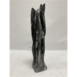 Orthoceras fossil tower, age: Devonian period, location: Morocco, H40cm