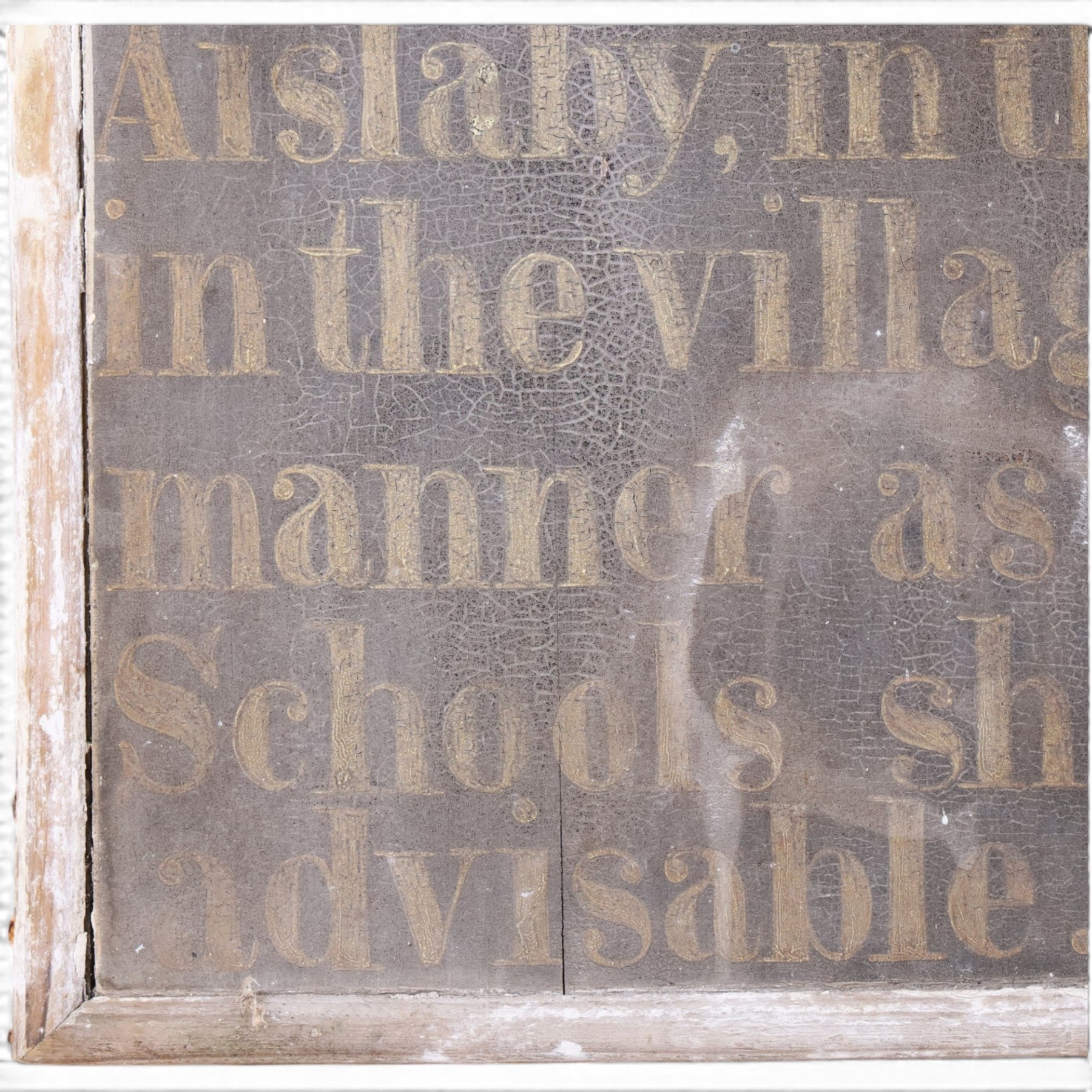 Painted wooden sign, The Walkers Foundation, H95cm, W70cm