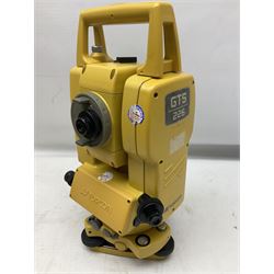 Topcon land surveying equipment - GTS 226 Electronic Total Station, serial no.UN4962; in carrying case with charger and spare battery; together with Leica tripod (2)