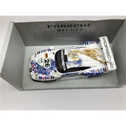 Two UT Models 1:18th scale die-cast models - Porsche 911 GT1 and Ferrari F550 Maranello; both boxed (2)