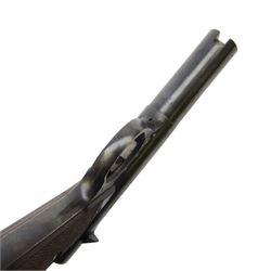 
Webley Premier .22 air pistol, batch 181, Series D with 5 pin trigger block, the air chamber marked The Webley Premier, Made in England, Webley & Scott Ltd. Birmingham, with brown checkered grip, H14cm, L19cm
