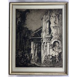 Sir Frank Brangwyn (British 1867-1956): St Leonards Abbey - near Tours, etching signed in pencil 75cm x 60cm
