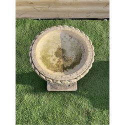 Cast stone two section bird bath - THIS LOT IS TO BE COLLECTED BY APPOINTMENT FROM DUGGLEBY STORAGE, GREAT HILL, EASTFIELD, SCARBOROUGH, YO11 3TX