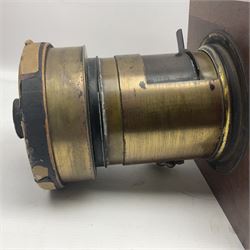 J H Dallmeyer London brass camera lens, engraved J H Dallmeyer London, No 63653, 3A Patent