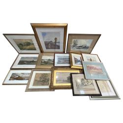 Collection of watercolours by various artists, including David Russel Anderson, Albert Thomas Pile, Frederick James Aldridge, Joseph Pighills, etc (qty)