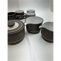 Hornsea Lancaster Vitramic Contrast pattern tea service, including coffee pot, jug, sugar bowl, cups saucers, etc together with other items of Hornsea Lancaster Vitramic