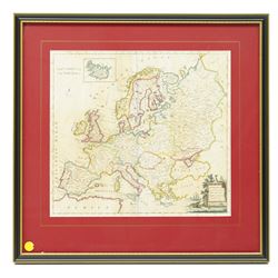 Thomas Conder (British 1747-1831): 'Europe Agreeable to the Most Approved Maps and Charts', 18th century  engraved map with hand-colouring pub. c.1779, 33cm x 36cm