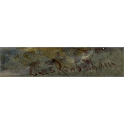 Thomas Charles Leeson Rowbotham (British 1823-1875): 'Lausanne Switzerland', gouache and watercolour signed 12.5cm x 19cm