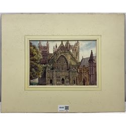 Karl Salsbury Wood (British 1888-1958): Exeter Scenes, set three watercolours signed, two dated 1945, 23cm x 16cm (3) (unframed)