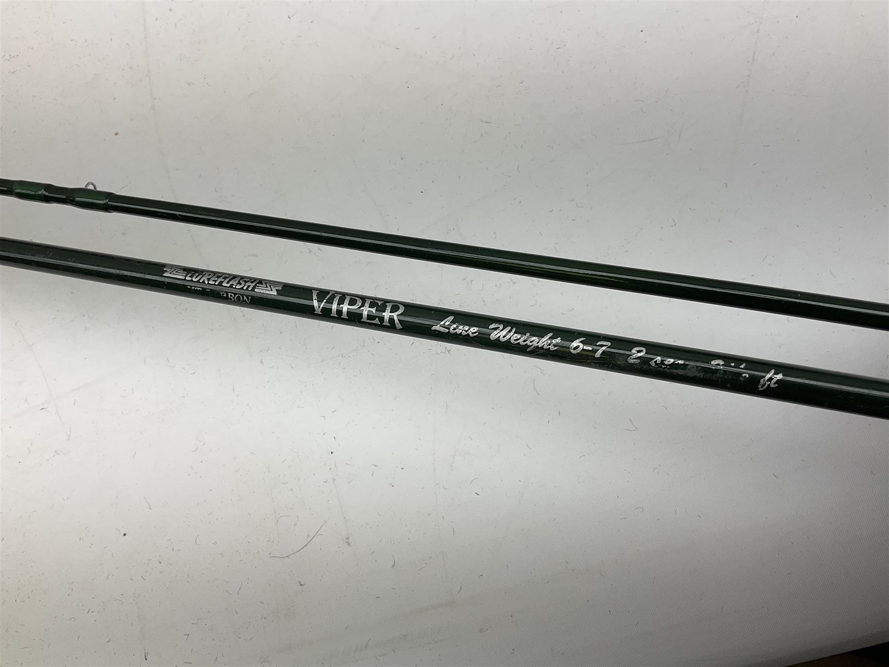 Quantity of fly and sea fishing rods and accessories, to include Shakespeare Boat 210 rod, Daiwa rod and others, and Guang Zhao FLD9000 course fishing reel, Beachmaster 7000FD, Rimfly II amd Penn Super Mariner, tackle etc