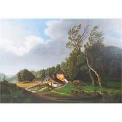 Biedermeier School (German/Austrian early 19th century): Cottage at the Edge of the Wood, ...