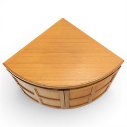 Nathan - 'Squares' pair of small corner cabinets, with square panelled cabinet doors