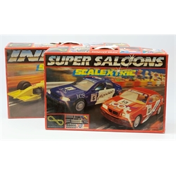 Scalextric - two sets: Super Saloons and Indy 500, both boxed