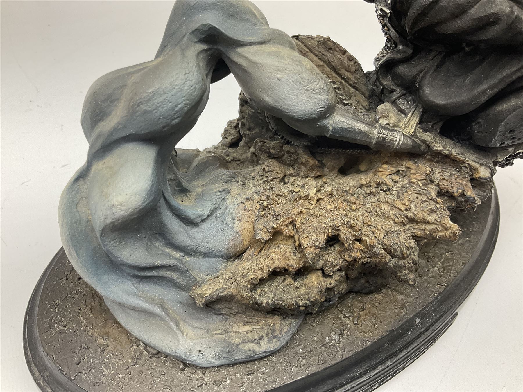 Terry Pratchett Discworld figure, Death on a Motorcycle DW44, designed by Clarecraft