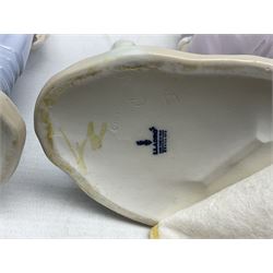 Four Lladro figures, comprising Pulling Dolls Carriage no 5044, Belinda with her Doll no 5045, Pretty Pickings no 5222 and Shepherdess with basket no 4678 