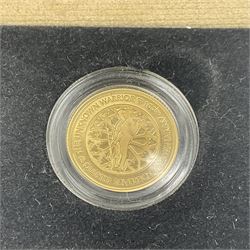 Queen Elizabeth II Alderney 2020 'Unknown Warrior 100th Anniversary' gold proof quarter sovereign coin, cased with certificate
