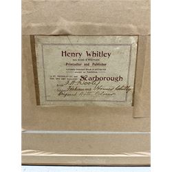 Frederick William Booty (British 1840-1924): Arguments Yard - Whitby, watercolour signed, original Henry Whitley title label verso 31cm x 18cm