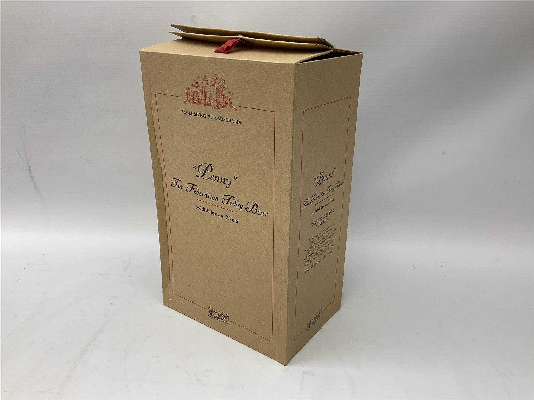 Steiff - limited edition Australian 'Penny' The Federation Teddy Bear' No.285/2000 EAN 675546; H35cm; boxed with certificate