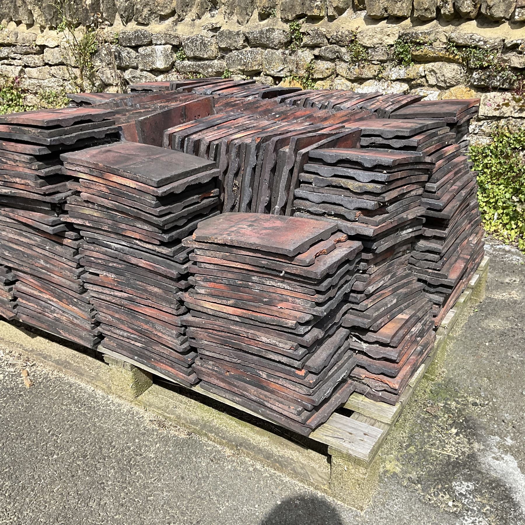 Quantity of ACME Sandstorm dark terracotta roofing tiles, on one pallet - THIS LOT IS TO BE VIEWED AND COLLECTED BY APPOINTMENT FROM THE CAYLEY ARMS, HIGH STREET, BROMPTON-BY-SAWDON, YO13 9DA