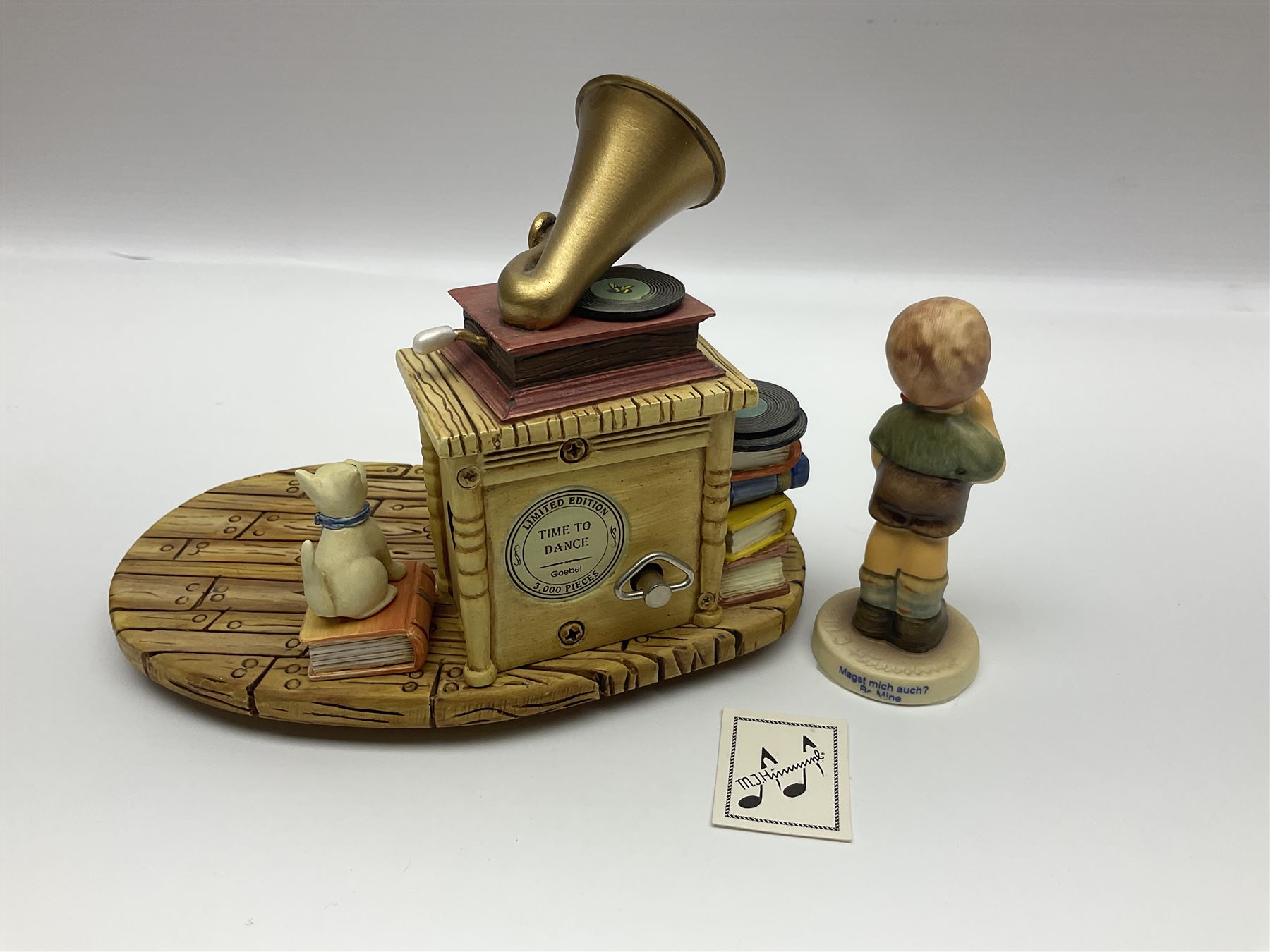 Nine Hummelscapes by Goebel, to include Bavarian Bire Garten, Cuck Crossing, Fisherman's Feast, Strudel Haus etc, each with associated Hummel figures, tallest H14cm 