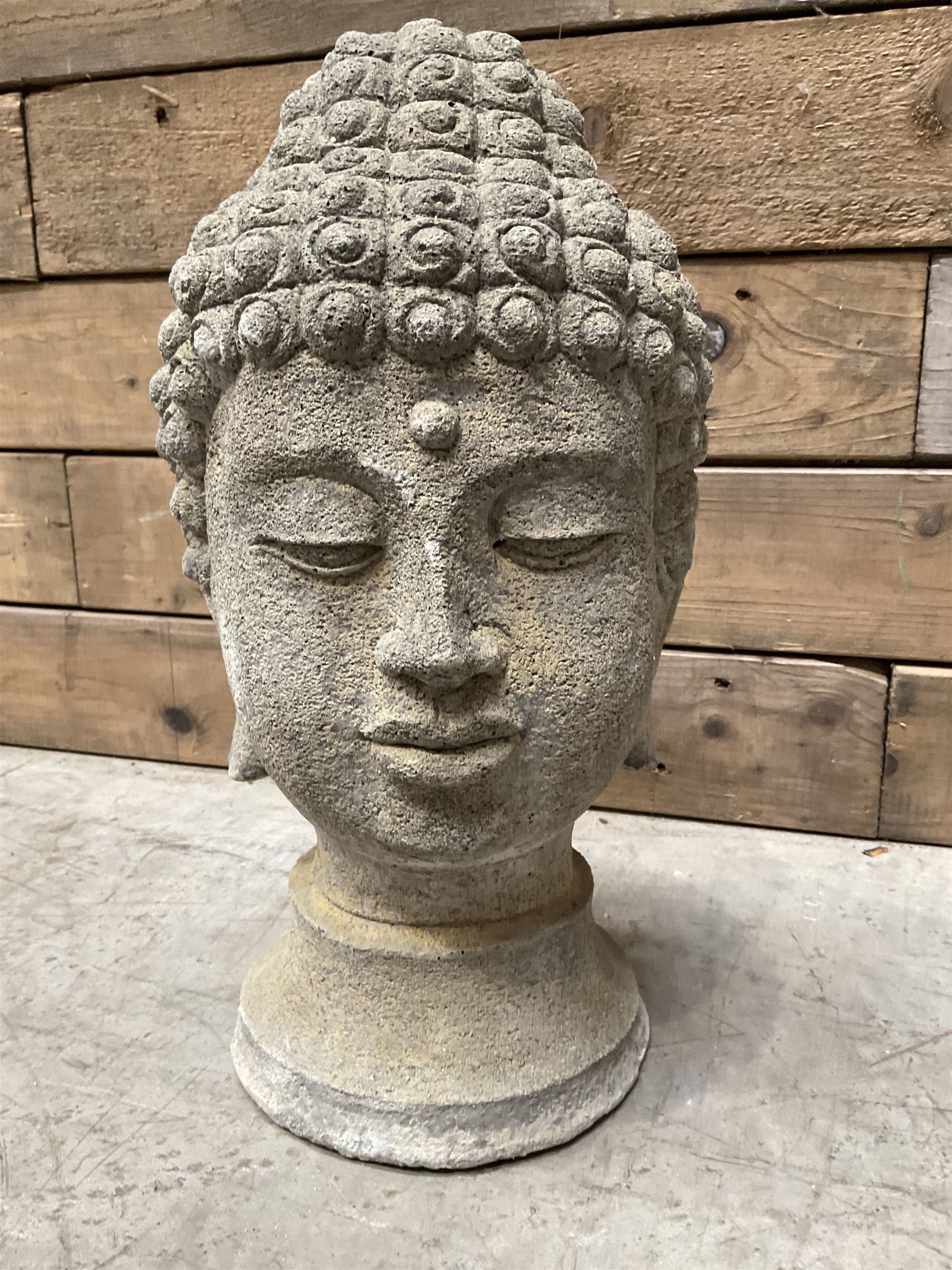 Small cast stone Thai Buddha head