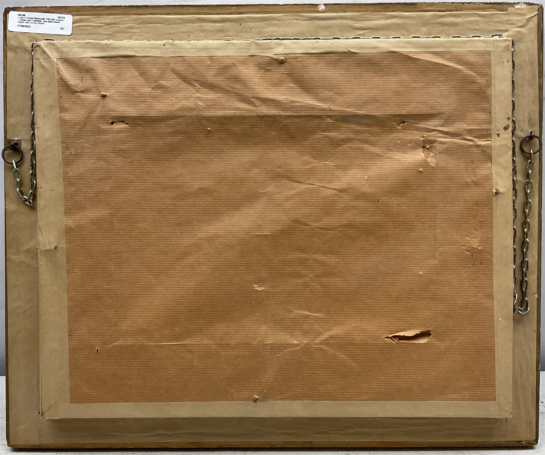 Leslie G Ireland (Newcastle 19th/20th century): 'Cottage near Corbridge', pair watercolours signed, titled on the mount 17cm x 25cm (2)