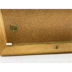 Red and gold textured picture of an Indian procession with elephants 49cm x 47cm