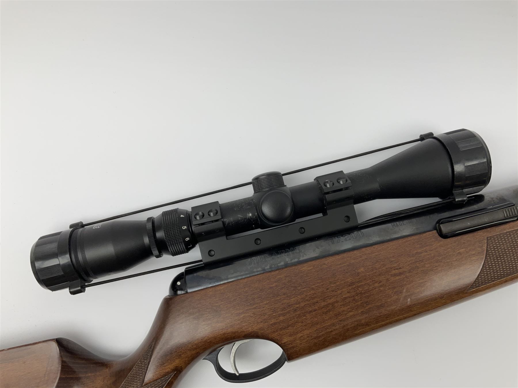 Air-Arms TX200 .22 underlever air rifle with Hawke telescopic sights, serial no.047630, L98.5cm overall