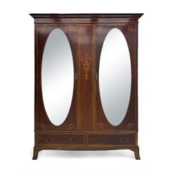 Maples & Co. - Edwardian mahogany wardro