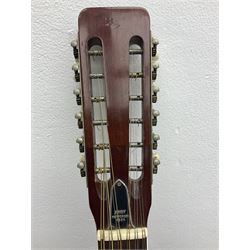 Grant Model No.W-220L twelve-string acoustic guitar with mahogany back and ribs and spruce top L109cm
