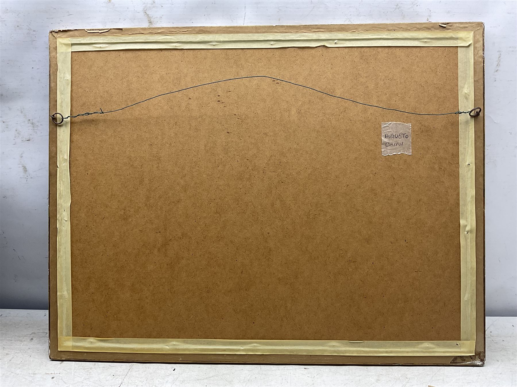 Augusto Daini (Italian 1860-1920): A Discussion Over Chess, watercolour signed 36cm x 53cm 