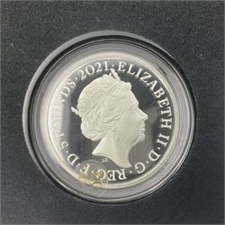 Two The Royal Mint United Kingdom 2021 'The Who' fine silver proof coins, comprising one ounce and two ounce, both cased with certificates 