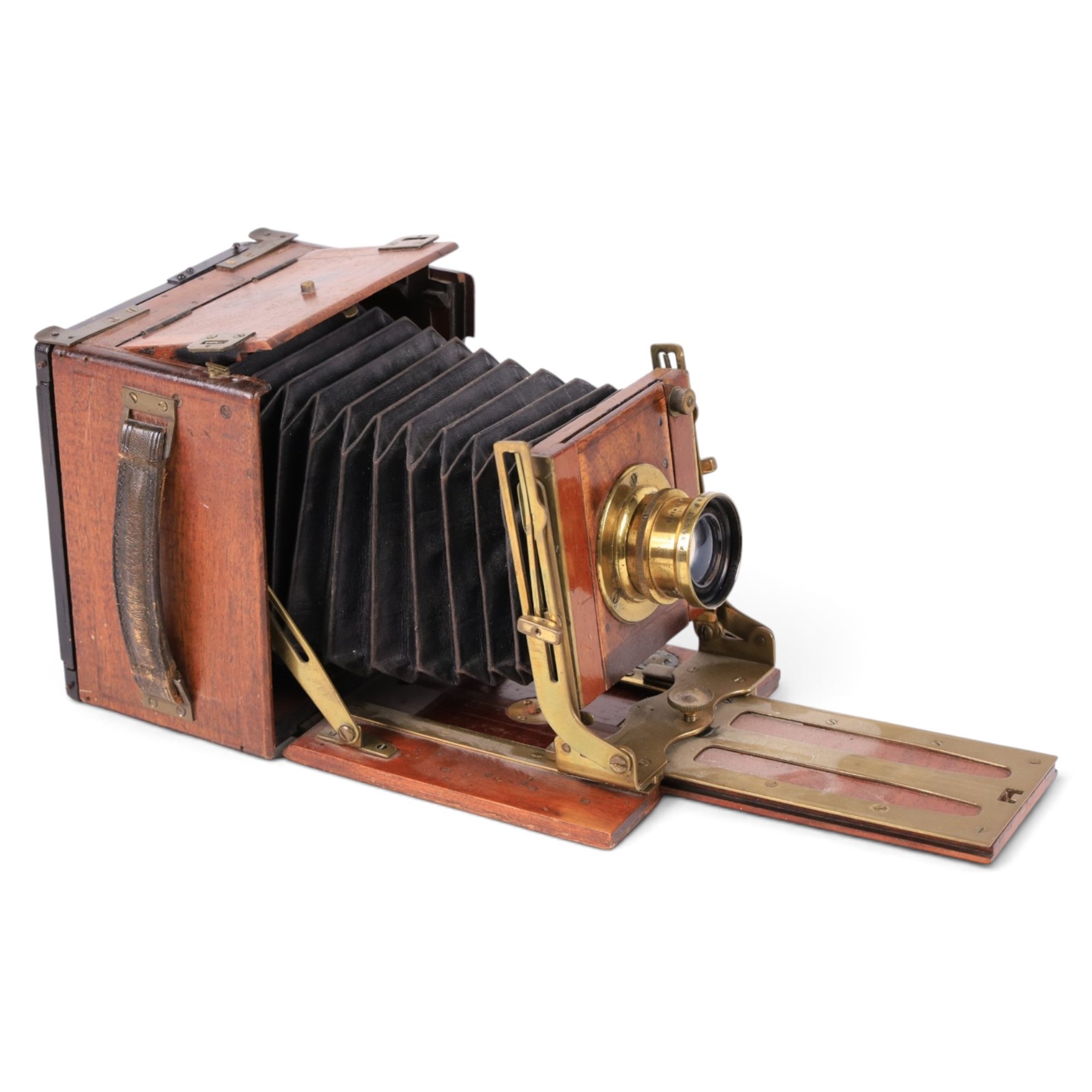 Thornton Pickard Folding Ruby plate camera, with C. P. Goerz Berlin Doppel-Anastigmat DRP lens, serial no. 105517