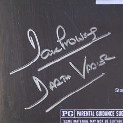 Autographed Star Wars Return of the Jedi movie poster, signed by Dave Prowse (Darth Vader), with certificate of authenticity from Danbury Mint, framed, frame H97cm