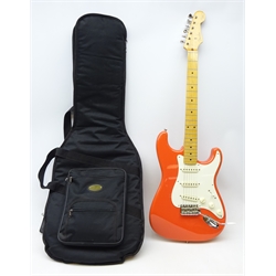  Japanese Fender Stratocaster electric guitar serial no. V026874 limited edition with Hank Marvin signature, in carrying case  