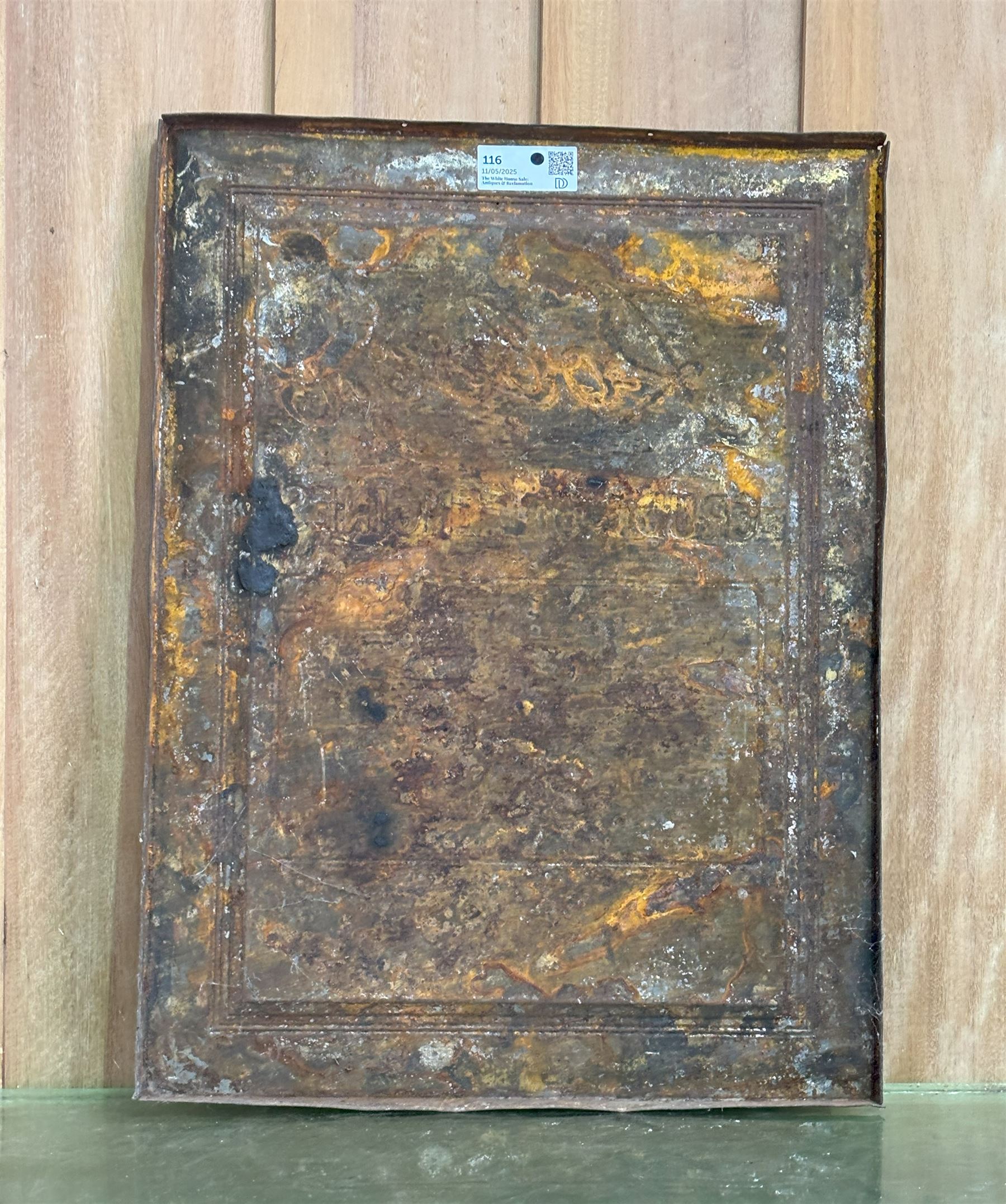 Robson crude oil engines painted tin advertising sign, early 20th century, 46cm x 62cm.  - COLLECTION BY APPOINTMENT FROM: The White House, Thirsk Road, Easingwold, York, YO61 3NF - CALL 01723 507111 TO ARRANGE