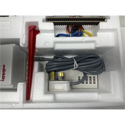 Marklin 'Z' gauge - No.81852 train set with double pantograph locomotive and four goods wagons; boxed