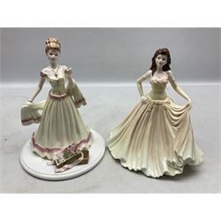 Ten Coalport figures, to include Language of Flowers, Marilyn, Token of Love,  I'll never forget you etc