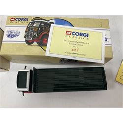 Corgi Eddie Stobart - eighteen promotional and advertising models including heavy haulage vehicles, coach, figures etc; and five others by Saico, Lledo and Atlas Editions; all boxed (23)