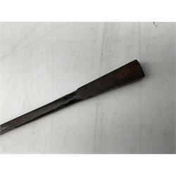 Composed decorative percussion action sporting gun, the 79cm barrel with ramrod under and Indian style studded stock L124cm overall