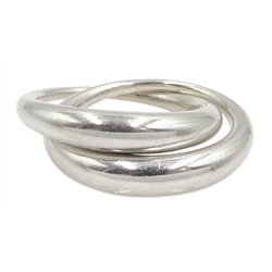 Georg Jensen silver Luna ring No. 447, in original box