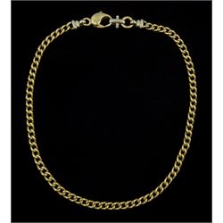 14ct gold curb link chain necklace, stamped 585
